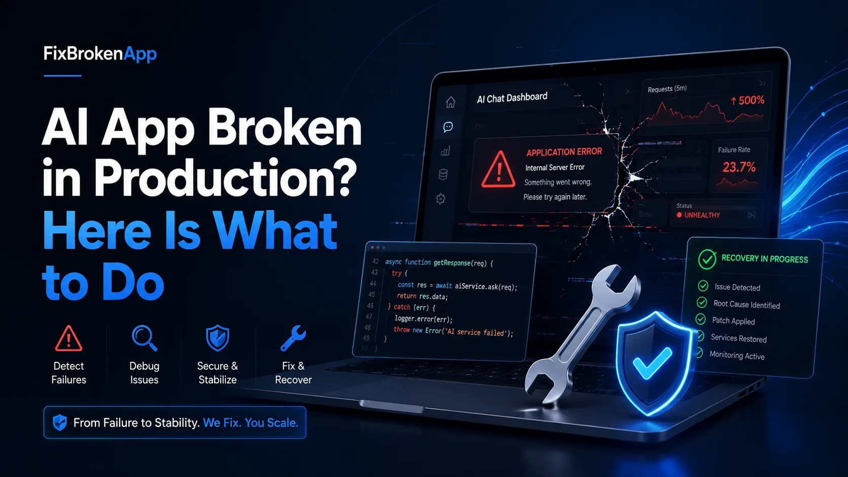 AI App Broken in Production? Here Is What to Do - Fixbrokenapp