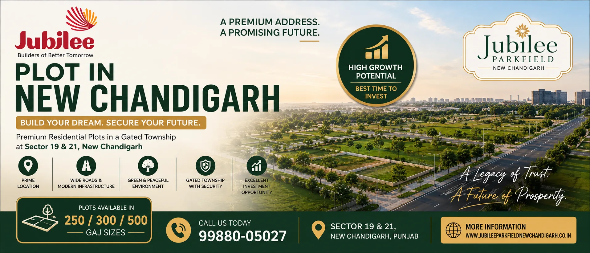 Jubilee Parkfield New Chandigarh – A Smart Destination for Premium Residential Plots