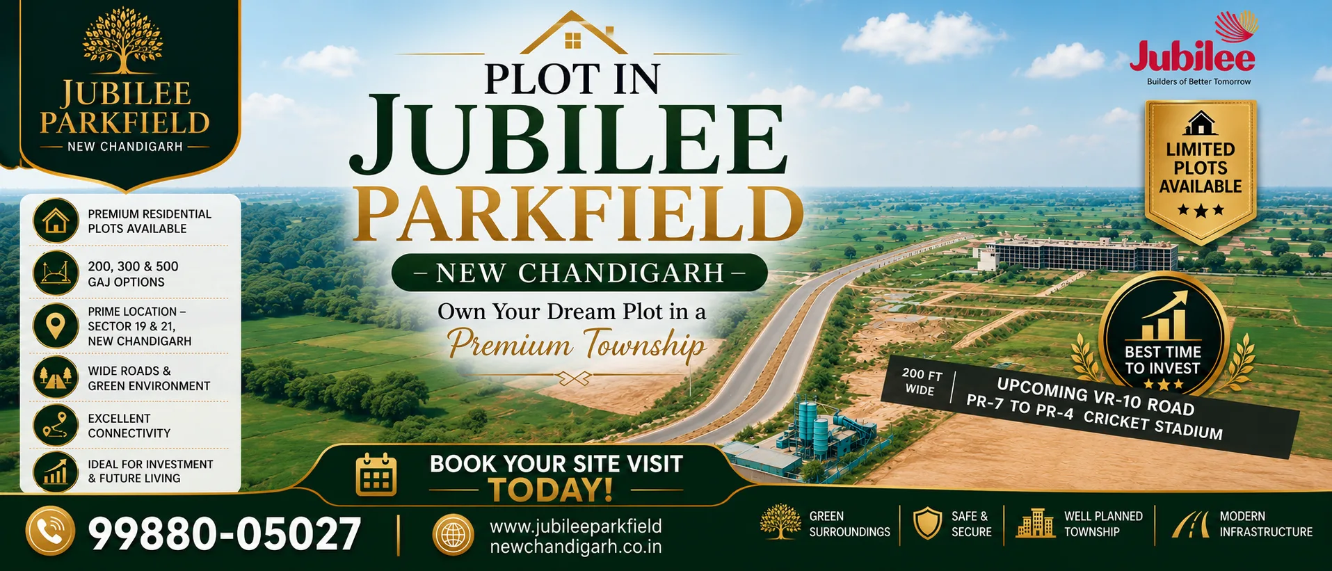 Jubilee Parkfield Introduces Premium Residential Plots in New Chandigarh with Excellent Investment Potential